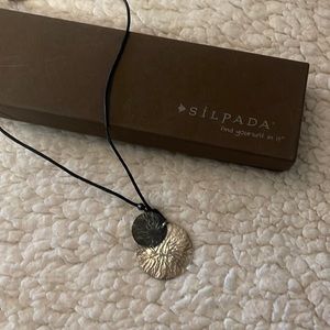 Silpada double disc pendant necklace.